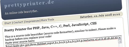 prettyprinter.de - screenshot.