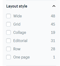 List of Shopify layout options