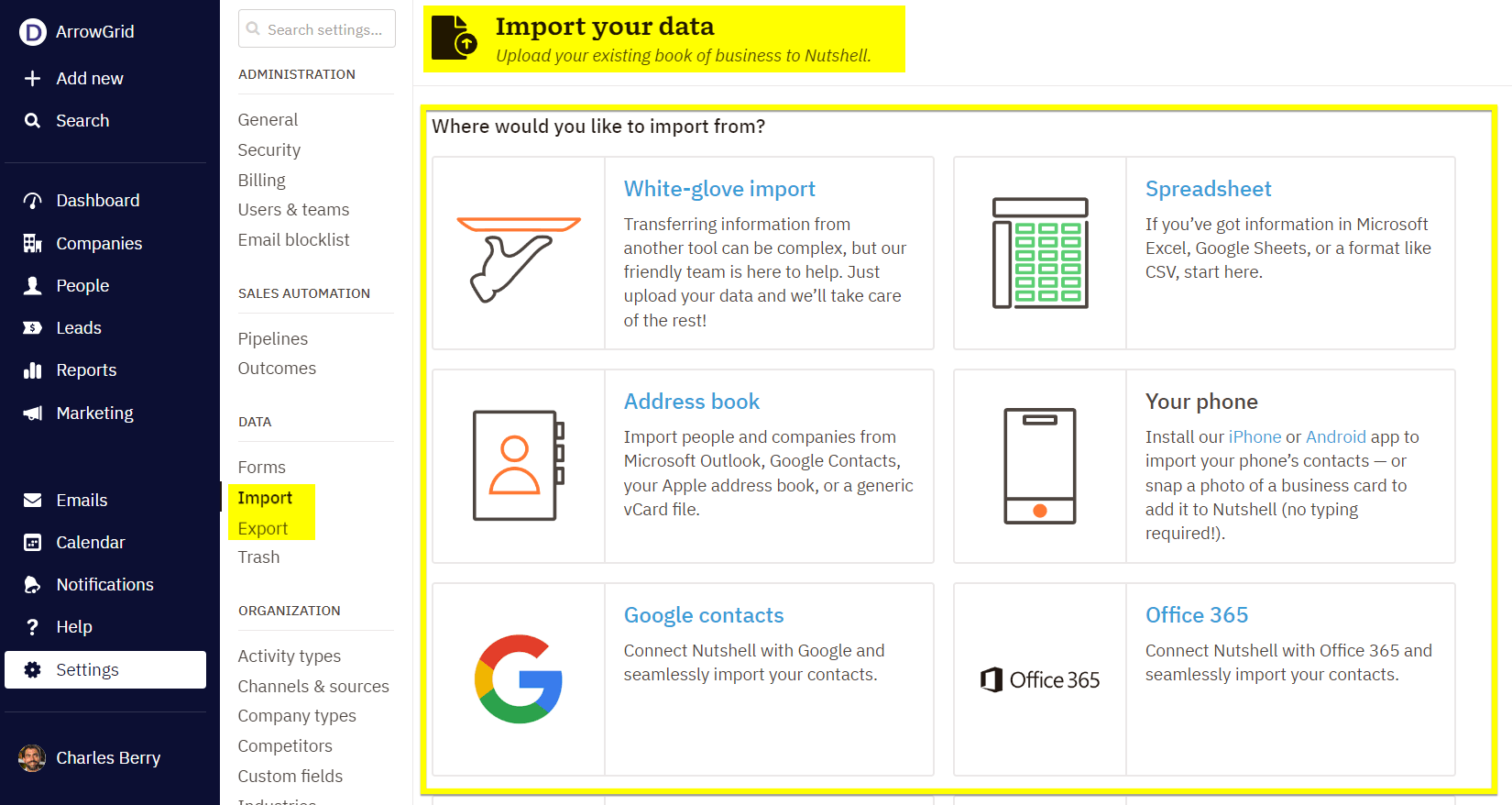 integrate information with crm data example