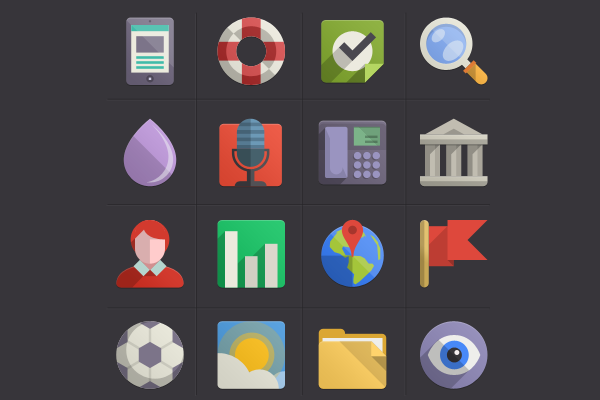 Flat Design Icons Set Vol. 4