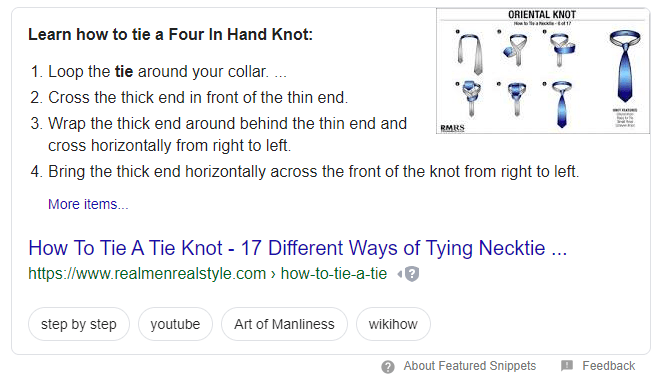 how to tie a tie search