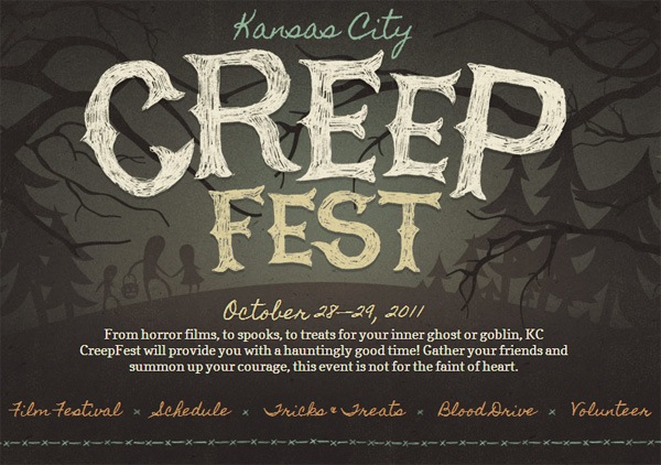 Example of Using Google Fonts: Kansas City CreepFest