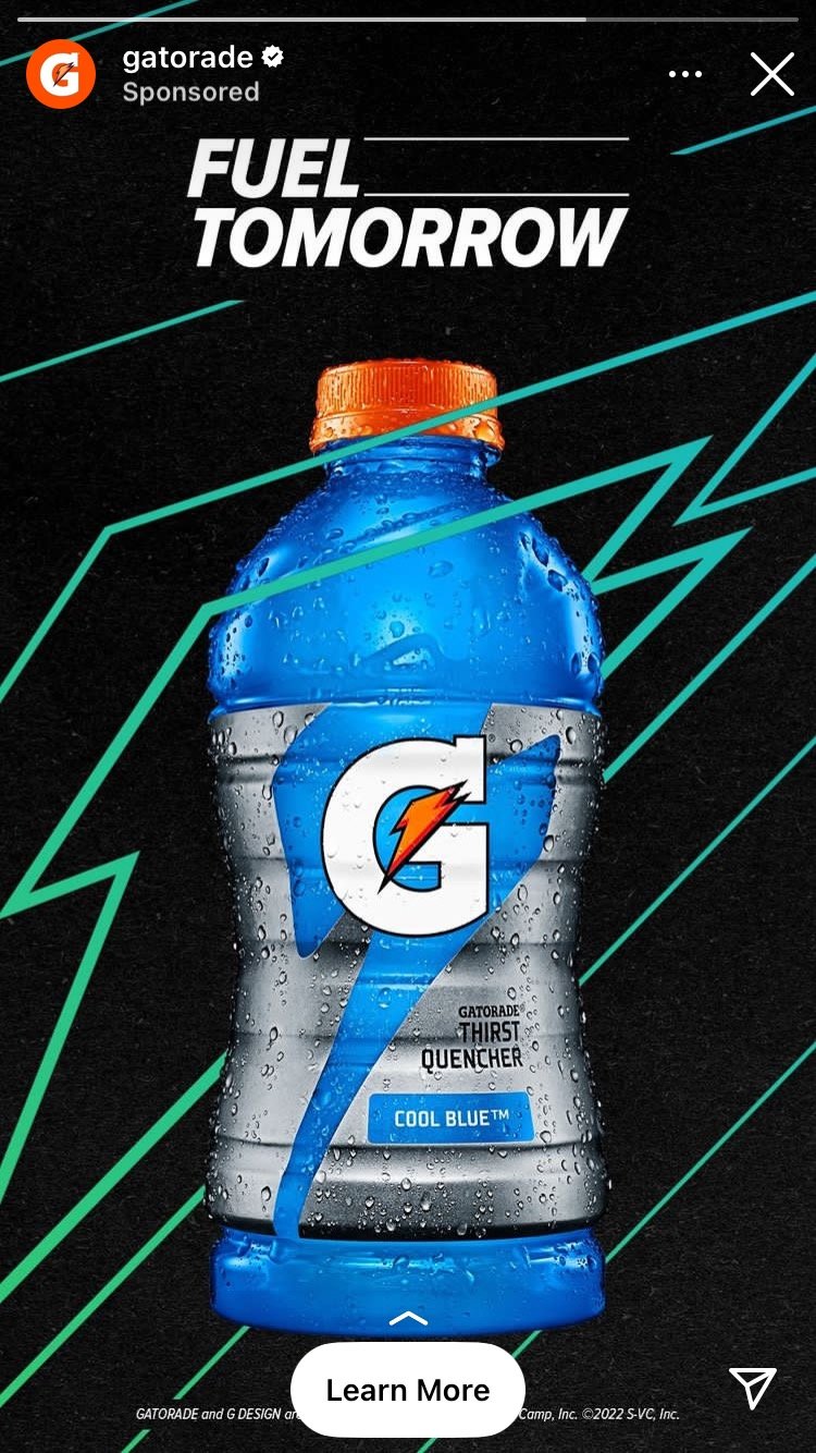 Gatorade Instagram Story ad