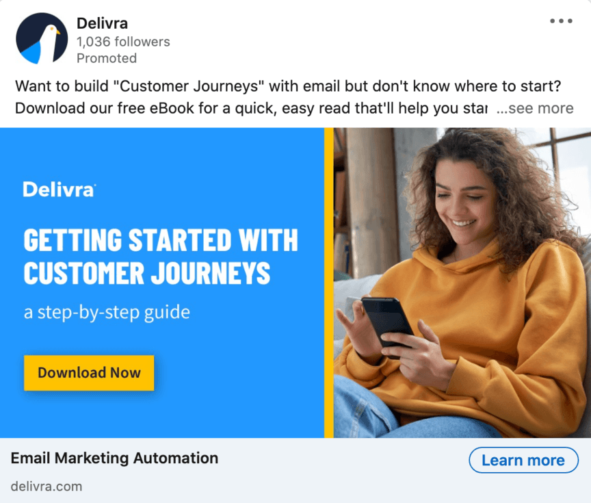 delivra linkedin sponsored post