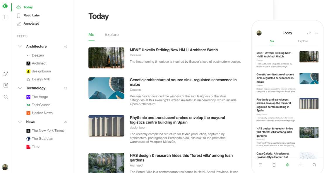 feedly free rss reader