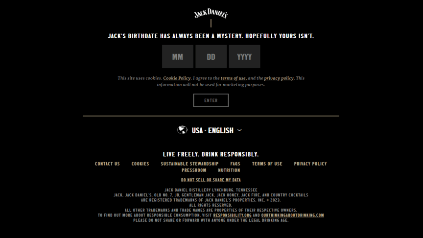 black website designs 14 jack daniels