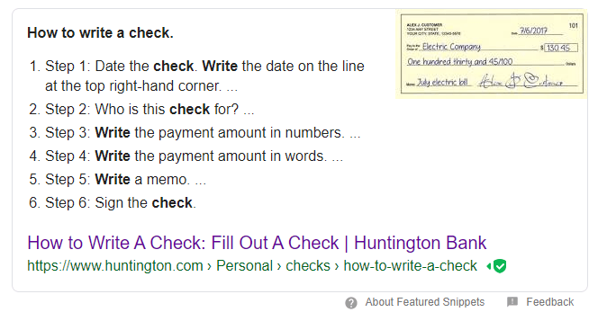 how to write a check