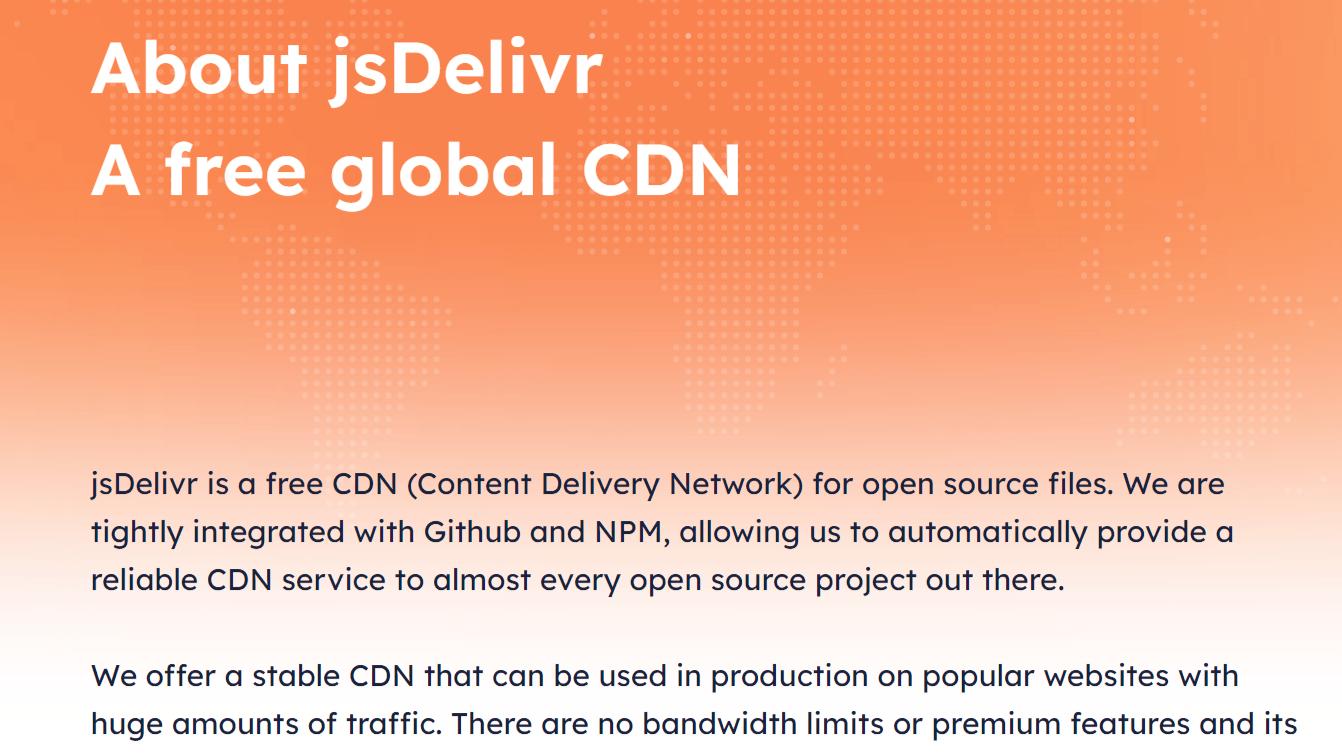 jsDelivr: Free global CDN