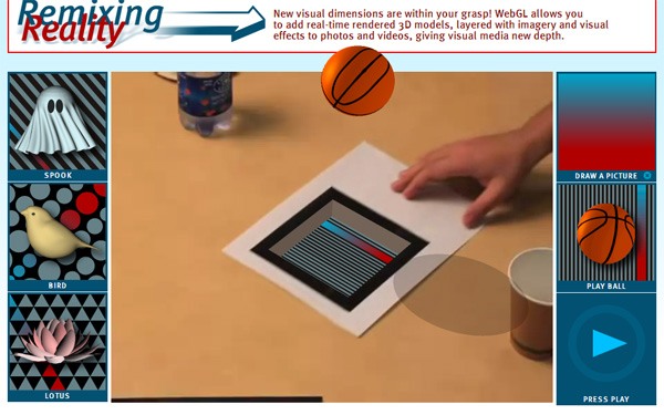 HTML5 canvas demonstration: Remixing Reality