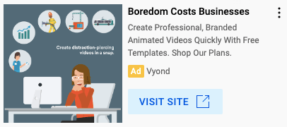 Vyond YouTube display ad