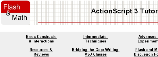 Flash and Math ActionScript 3 Tutorials - screen shot