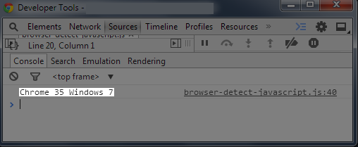 console.log() of Chrome DevTools