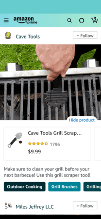 Amazon Posts example detail: Cave Tools