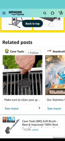 Amazon Posts example: Cave Tools