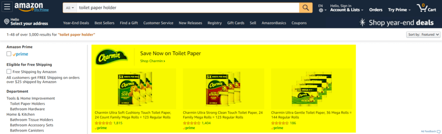 Amazon PPC: Sponsored Brands example