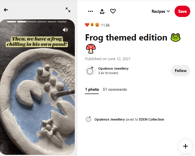 A Pinterest pin about creating a frog jewelry holder