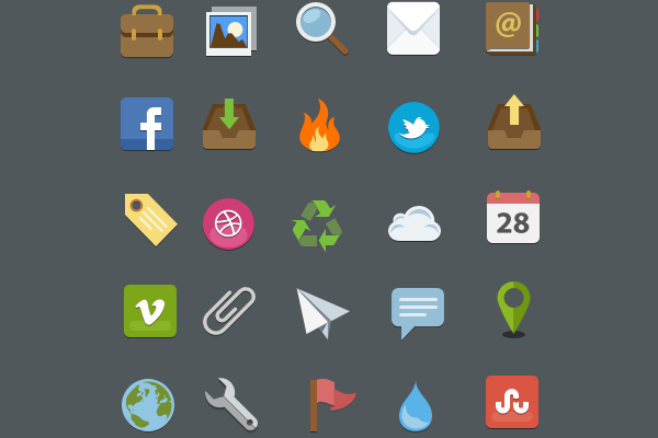 Free Flat Style Icon Pack