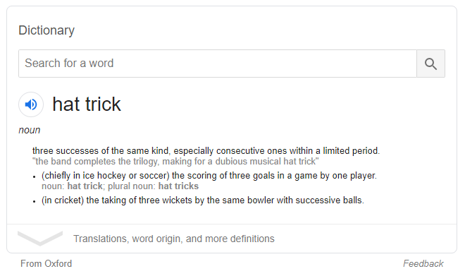 hat trick definition