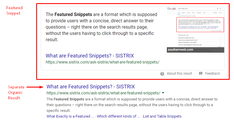 Screenshot of Master SEO Featured Snippet Full width