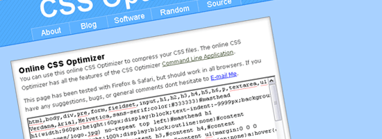 Online CSS Optimizer - screenshot.