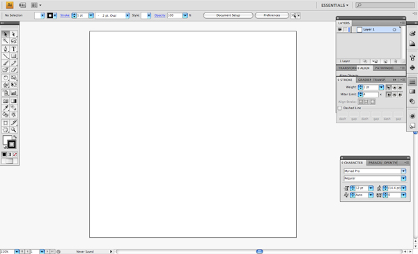 Create a New Illustrator Document