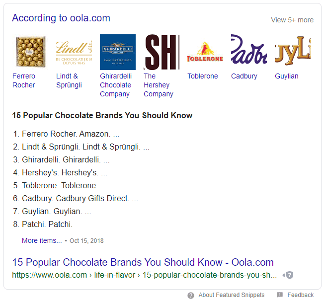 best chocolate list