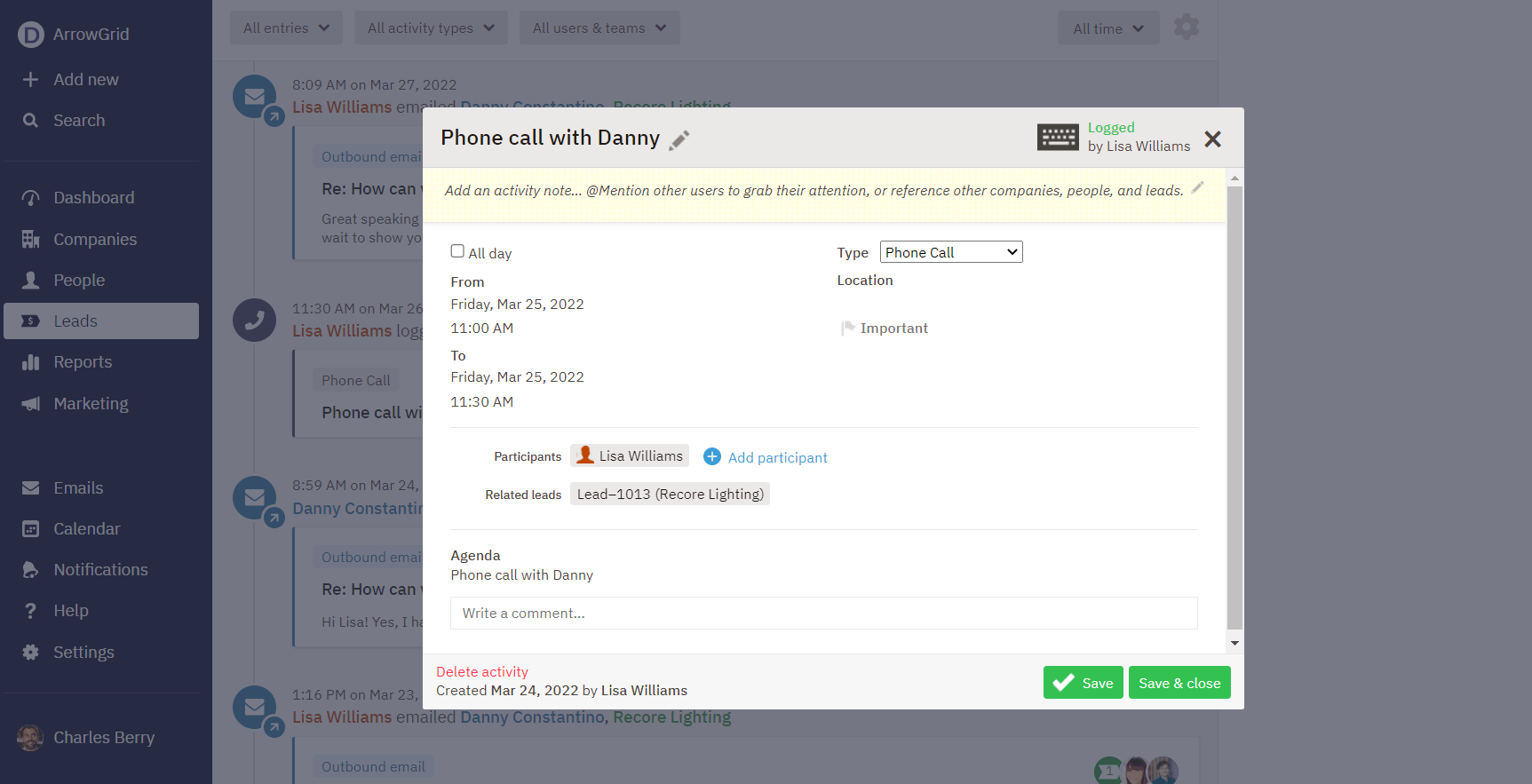 b2b cold calling scheduling example