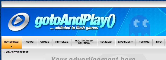 gotoAndPlay() - screen shot.