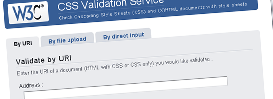 The W3C CSS Validation Service - screenshot.